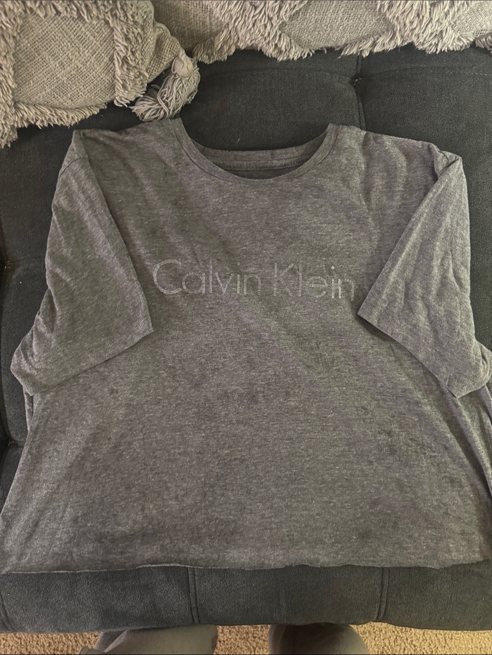 Calvin Klein Heather Gray Logo Tee